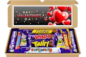 SWEETIE BOUQUETS Valentines Day Gift | Letter box Chocolate Gift Selection Box | 10 Fullsize Dairy Milk Chocolate bars | Ideal Valentines Gifts For Him & Her (Black, Red & Gold)
