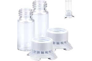 FERCAISH Pack of 2 Ant Glass Bottle Feeder, Ant Dispenser Cup Dispenser, Ant Nest Water Cup, Transparent Ant Drinks, for Microanimals (5 ml)