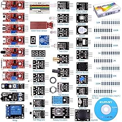 Arduino Kit, Arduino Uno Raspberry Pi 3 Mega 2560 R3, 37 en 1 Módulo Sensor Proyectos para Arduino Starter Kit K5 (Updated Version)