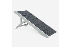 Lords & Labradors Wooden Dog Ramp (Grey) | Adjustable Height Pet Accessory | Non-Slip Dog Ramps for Beds or Sofas | Wooden Pet Stairs for Puppies, Senior and Elderly Dogs