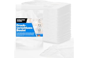 100 x tryckförslutningspåse, set med blixtlåspåsar – slitstarka och transparenta plastpåsar plastpåsar polybag ziplock påse l