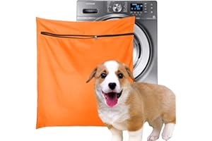 WUDONG Borsa per biancheria di animali domestici, con filtro blu per il pelo degli animali domestici, per lavatrice, con cerniera YKK, per asciugamani e cucce degli animali