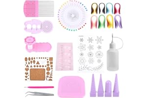 Bewinner DIY Quilling Paper Strips Tools Set, Quilling Paper Craft Necessary Tools for Beginners, Advanced Quiller,Used in Home Office Decoration（Tools Color Random）