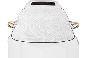 NAYAGOGO Car Windscreen Covers Frost for Winter, Windshield Cover with 9 Hidden Magnets and Side Wing Mirror Covers, Snow Windscreen Cover Snow Cover, Fit for Cars in All Weather（random color）