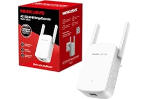 MERCUSYS TP-Link Répéteur WiFi Puissant, Amplificateur WiFi AC1200 Mbps, Port Ethernet, Couvre jusqu'à 120 m², Compatible avec Les Box Internet, ME30