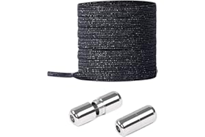 CHYEEH Élastiques Lacets en Caoutchouc avec Fermoir en Métal pour Adulte Enfant - Sans Laçage/No Tie Lacets en Silicone, Lacets de Sport de Chaussures - Lacets Sans Cravate pour Toutes les Chaussures