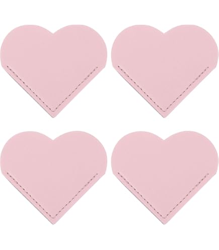 10Pcs Leather Heart Bookmarks - Cute Page Corner Markers For Book Lovers & Students