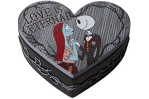 ENESCO Disney Showcase Couture de Force The Nightmare Before Christmas Jack Skellington und Sally Schmuckkästchen mit Deckel, 3,2 cm, Mehrfarbig