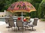 Parasol indio del jardín hecho del algodón con el bordado colorido disponible en muchos diversos colores y diseños étnicos