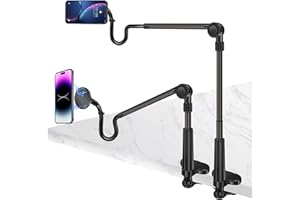 REYGEAK Uchwyt na telefon z łabędzią szyją, elastyczny uchwyt na biurko, do telefonu komórkowego, stojak, uchwyt na telefon, pasuje do iPhone 15 Pro Max Plus 14 13 12 Kindle iPad S24