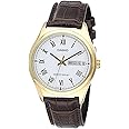 Casio Men's Watch - MTP-V006GL-7BUDF White Dial, Brown Band