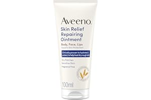 Aveeno Skin Relief Repairing Ointment (1 x 100ml), Glycerin Skin Protectant for Body, Face and Lips, 72-Hour Moisturising Ointment Proven to Hydrate, Protect and Help Heal Dry, Rough & Sensititve Skin
