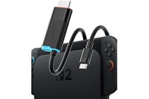 Hagibis Switch2 Dock pour Nintendo Switch 1/2 & Switch OLED, Adaptateur câble USB-C vers HDMI avec 4K@60Hz, 100W PD, Adaptateur Type-C vers HDMI (Mise à Jour du firmware requise)