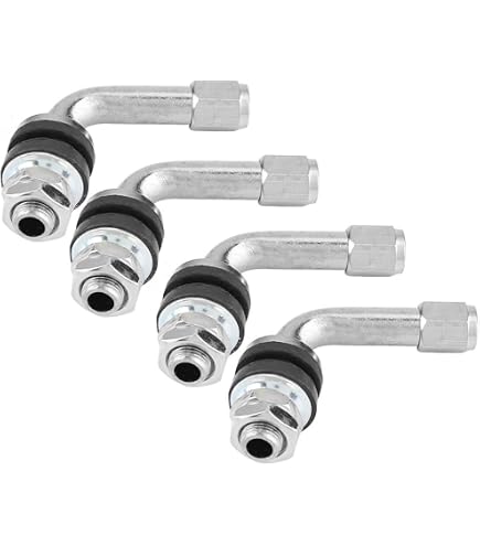 3 Valves Jante Moto 90° Anti-rouille - Alliage Aluminium Vert