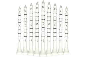 LIKOSO Tees Golf Bois 83mm Pack de 100 Tees de Golf en Bambou（3-1/4pouces,Rouge,Couleur Naturelle,Blanc）