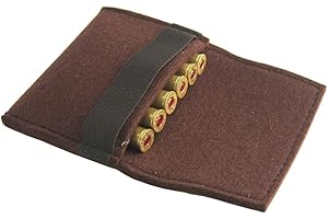 ETUI-SHOP Patronenetui - Filz für 6 Große Kugeln, braun
