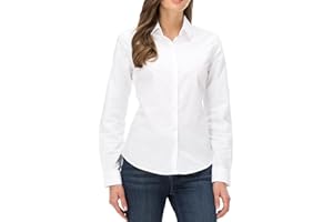 JiaYouLC Women's Long Sleeve Blouses & Shirts Stretch Formal Button Down T Shirts Executive Office Business Casual Tops for Ladies