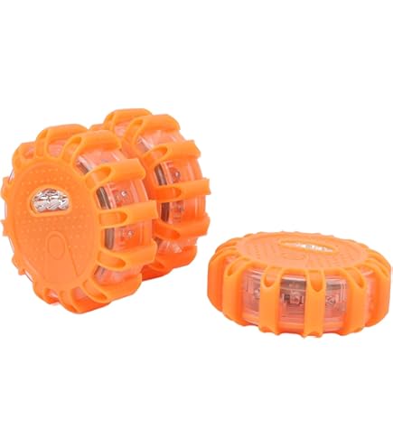 Mioke 3 stuks 2 waarschuwingslampen, led-waarschuwingslicht met magneet rondom-waarschuwingsknipperlicht 9 verlichtingsmodi lader complete kit oranje