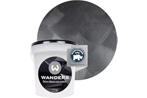 Wanders24 Tafelfarbe Edelmetallic-Schwarz (1 Liter) Blackboard Paint - Tafellack - abwischbare Wandfarbe - in 5 Farbtönen erhältlich - Made in Germany