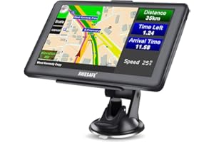 AWESAFE Navigationsgeräte für Auto PKW KFZ LKW Navi 2023 Europa Karten unterstützt lebenslang kostenloses Kartenupdate 7 Zoll GPS Navigation