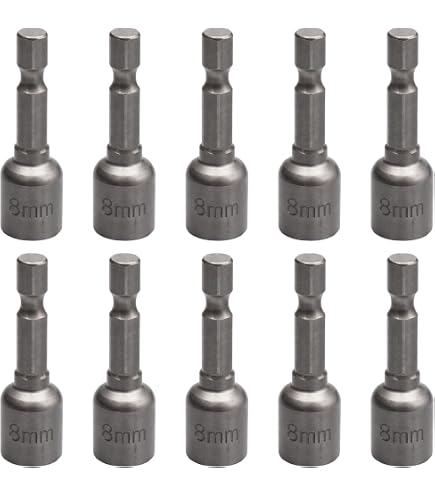 2er Set Stecknuss-Bits 8 X 65 Mm Mit Magnet – 1/4 Produktbild-Vorschau 2