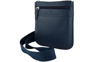 CM CONTE MASSIMO Conte Massimo Borsello Da Uomo Con Tracolla Regolabile, Multi tasca In Vera Pelle