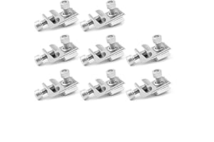 WETOWN 8 Stück Solarpanel Erdungsklemmen - Aluminium Endklemmen für sichere Befestigung und Erdung von PV Solarmodulen - Photovoltaik Montage System Zubehör