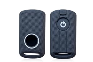 通用 Otai Funda de Silicona para Llave de Coche Caso Compatible con Yamaha X-MAX 125/250/300 Suave Carcasa de Llave (Línea Blanco Negra)