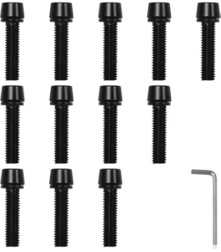 Kit De 15 Vis M5 X 20 Mm Pour Vélo - Acier Inoxydable Noir Avec Clé Allen - Pour Potence, Guidon, VTT, Vélo De Route