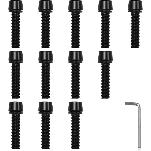 Kit 15 Bulloni Manubrio Bici M5x20mm - Viti Mountain Bike E Strada Con Chiave Esagonale
