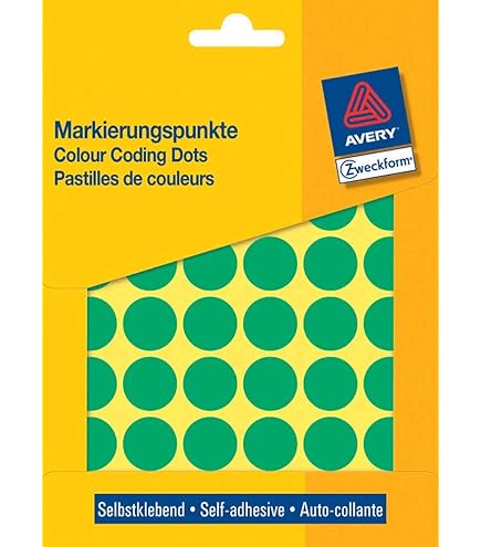 APLI 150 Pastilles Adhésives Gommettes 15mm Jaune