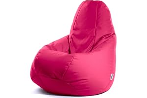Avalon - Pouf Poltrona Sacco Bambini Jive, Puffo per Sedersi Ergonomico, Pouf a Sacco in Tessuto Antistrappo e Impermeabile, Comoda Poltrona Sacco Moderna, Made in Italy(68x68x107cm-Fucsia)