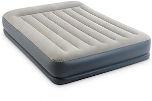 Intex 64118ND - Matelas Dura-Beam Pillow Rest Mid-Rise Double Auto-gonflant 152 x 203 x 30 cm, Gris