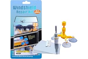 Randalfy Kit de réparation de Pare-Brise pour Voiture - Outil de réparation de Pare-Brise pour Les Fissures de Verre de Voiture, Les ébréchures, Les Yeux de bœuf, Les étoiles et Les Demi-lunes