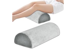 Nicoone Halbmond-Memory-Schaum-Kissen, Nackenrolle für Beine, Knie, unteren Rücken – Beinerhöhungskissen für Seiten- und Rückenschläfer, Nacken, Beine, Knie und Taille