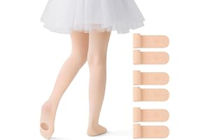 Cooraby 3 Pairs Girls Ballet Dance Tights Transition Tights Convertible Dance Leggings 6-14Y