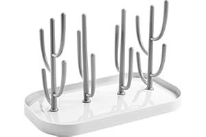 Dalephoric Tarpedrium Rastrelliere Asciuga Biberon, Scola Biberon, Senza BPA, Bottiglia Stendino con Puntoni Rimovibili, Scolabiberon, Porta Biberon per Biberons, Tazze, Tettarelle Accessori (Grigio)