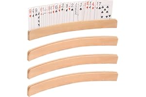 TGKYK Kartenhalter Kinder Holz, 4 Stück Spielkartenhalter Holz, Multifunktional Kartenhalter Spielkarten, Spielkartenhalter für Senioren Erwachsene Kinder (33 cm)
