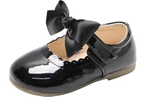 WUITOPUE Clearance UK Toddler Shoes Baby Girls Cute Fashion Bow Hollow Out Non-Slip Small Leather Princess Shoes