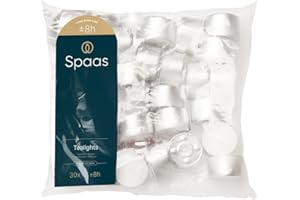 Spaas Tealights Bag x30, 8 Hours, White