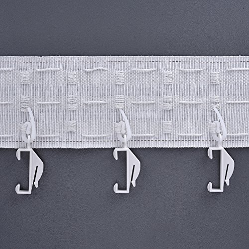 Shappy Gardinenband Universalband 10 m Länge 7,5 cm Breite Baumwollgewebe Bleistift Pleat Shirring Tape - 3