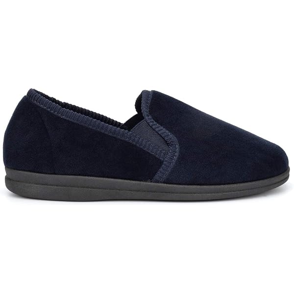 Chaussons Sleepers Johnny Homme - Microfibre à Mémoire De Forme - Bleu Marine - Taille 46