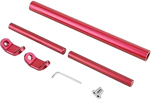EVTSCAN Universal Motorrad Balance Bar Querstange Lenker Aluminiumlegierung CNC Erweiterte Verstärkung für Motorrad(rot)