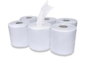 HYGIENICAL BETRIEBSBEDARF Handtuch-Papierrollen Innenabwicklung, Rollenpapier, Top-Handtuchrolle, Spiralkern 2-lagig 70% weiß 20cmx150m perforiert