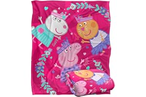 LOGOVISION Peppa Pig Kids Silky Touch Blanket, 152 x 127 cm Peppa Suzy Candy Friends
