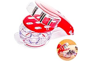 YATEICBC 6 Cherry/Olive Stoner, outil de cuisine à domicile Handheld Cherry Pitter Corer Olives Pit Easy Removal Semiconducteur de serrage à base de coeur (blanc)