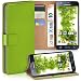Produktbild Samsung Galaxy J5 (2015) Hülle Grün mit Karten-Fach [OneFlow 360° Book Klapp-Hülle] Handytasche Kunst-Leder Handyhülle für Samsung Galaxy J5 2015 Case Flip Cover Schutzhülle Tasche