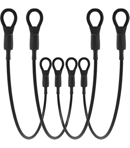 20 Stück Edelstahl Sicherheitsbänder 15cm - Geflochtene Stahlseile Mit Gummibeschichtung