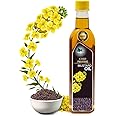 Healthy Roots 1L Cold Pressed Mustard/Sarson Oil (Virgin, Chekku/Ghani) - 1 Litre Wood Pressed Mustard Oil for cooking