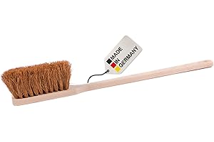 ‎BAWITEC BawiTec Qualitäts Handfeger Kokos-Borsten 1 STK. Langstiel Länge 60cm Sicherheitshandfeger Holz Holzstiel Kokosborsten Kokosfeger robust Handwerker Handwerkerbesen
